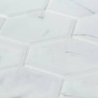 Jeffrey Court Whisper Valley White 11 in. x 12.625 in. Hexagon Matte Porcelain Wall and Floor Mosaic Tile (0.964 sq. ft.Each) 98439