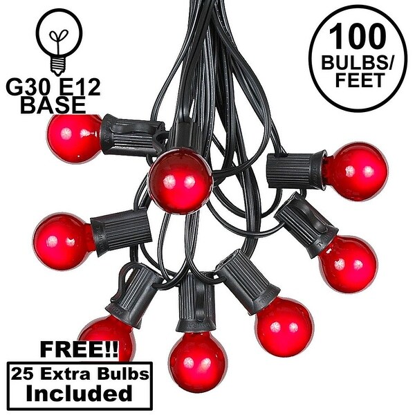 100 Foot G30 Outdoor Globe Patio String Lights