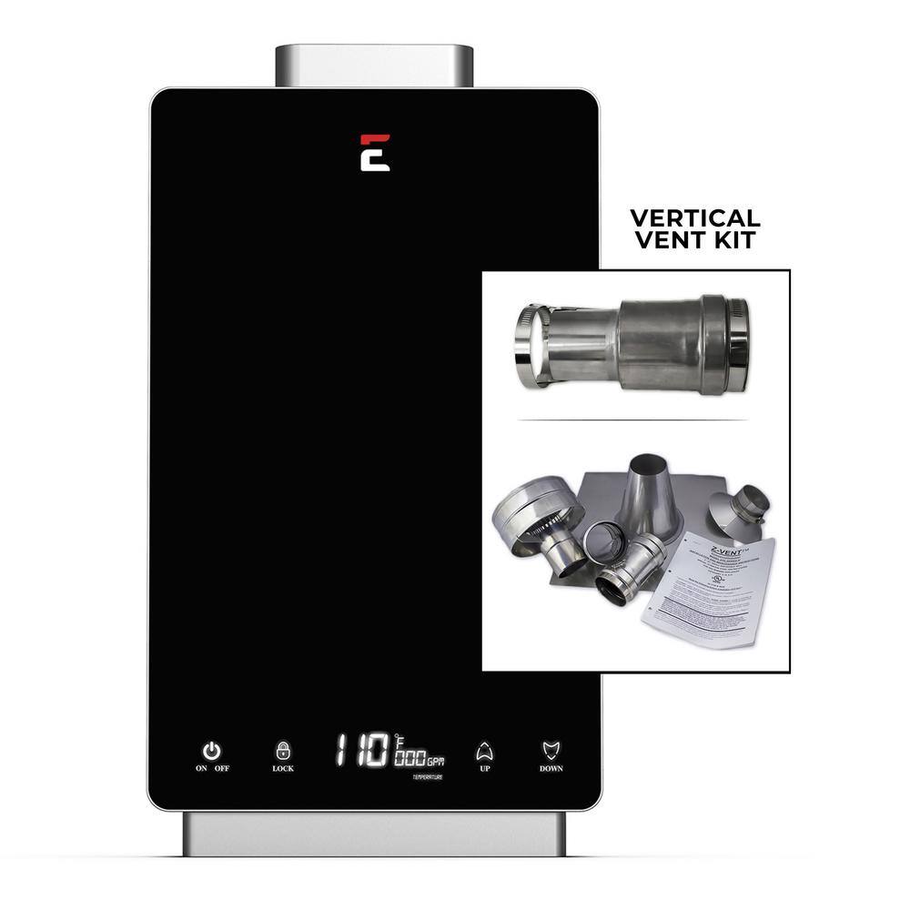 Eccotemp i12 4.0 GPM WholeHome 80000 BTU Natural Gas Indoor Tankless Water Heater Vertical Bundle i12-NGV