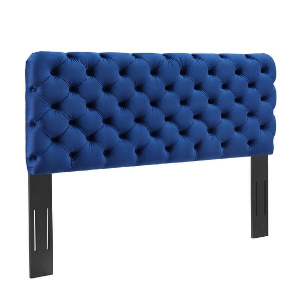 Lizzy Tufted Queen Performance Velvet Headboard - - 31910808