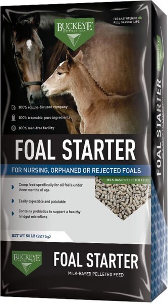 Buckeye Nutrition Foal Starter Milk-Based Pelleted Horse Feed