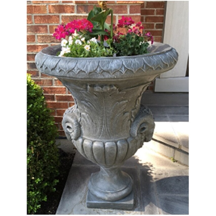 Set of 2 Taupe Finished Outdoor Decorative Urn Planters 37\