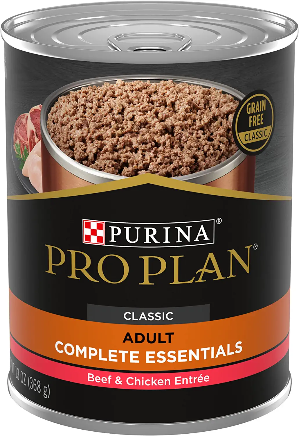 Purina Pro Plan Grain Free Wet Dog Food Classic Beef and Chicken Entree - (12) 13 oz. Cans