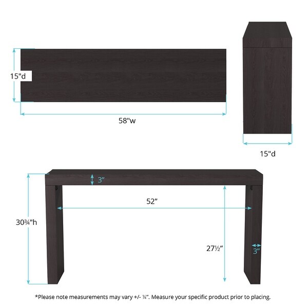 Carbon Loft Black Wood Veneer Dillon Console Table