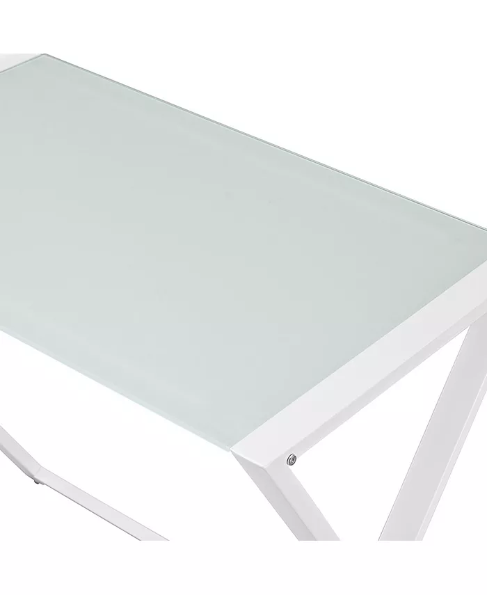 Walker Edison Home Office 51 L-Shaped Corner Computer Desk - White