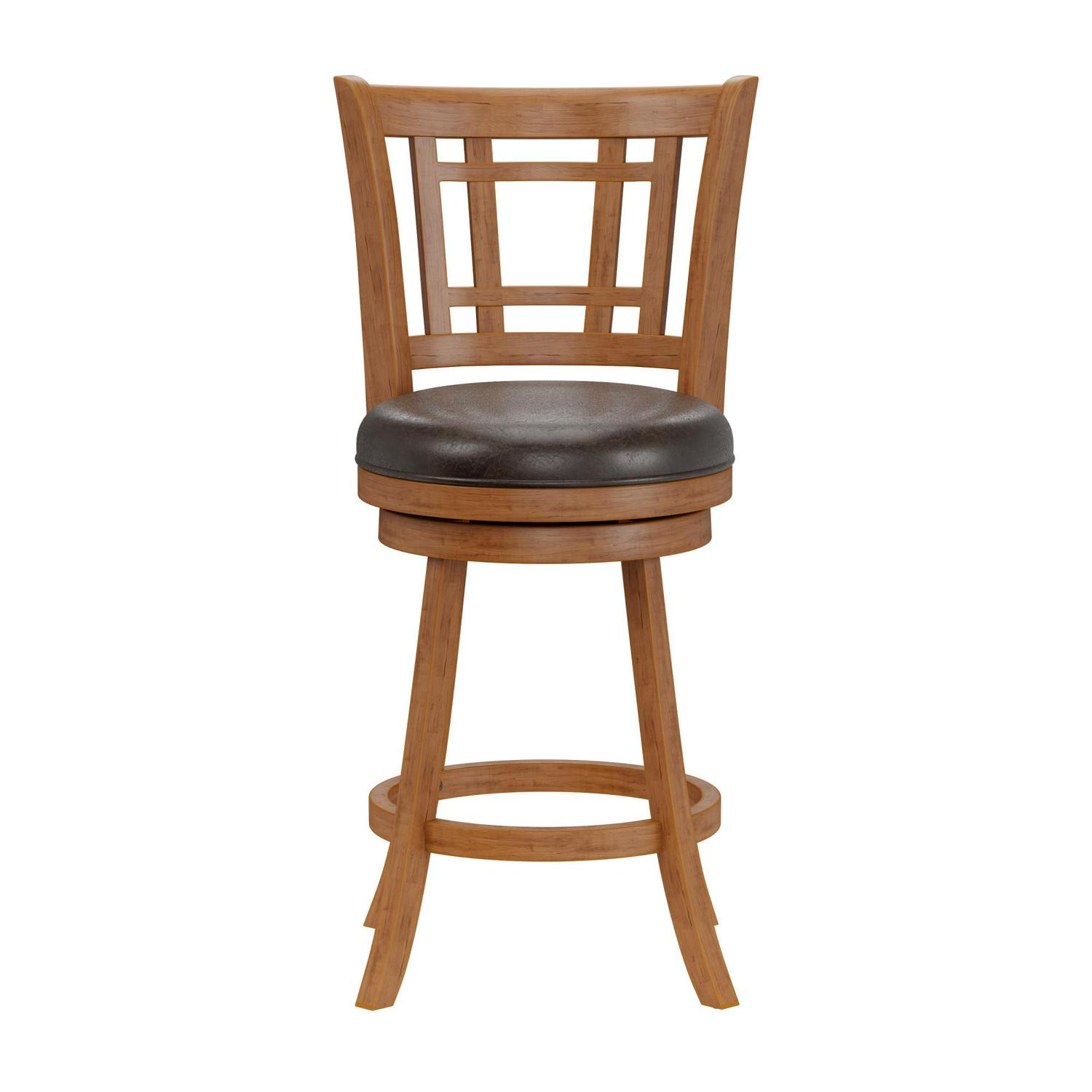 Hillsdale Furniture Fairfox Wood Counter Height Swivel Stool， Oak