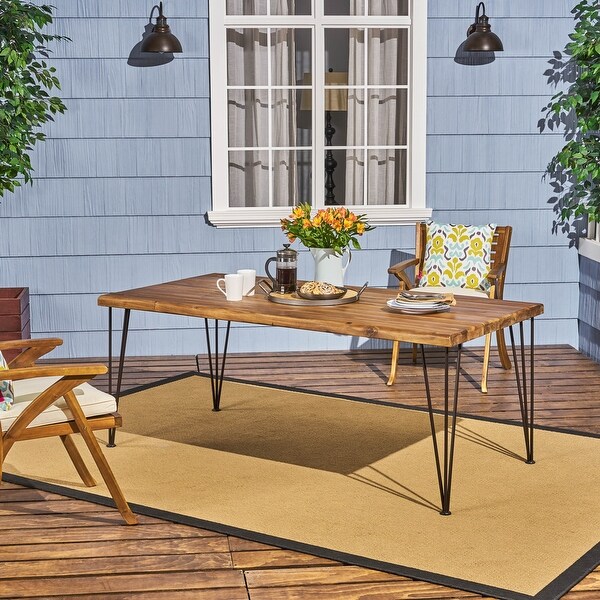 Zion Outdoor 72inch Acacia Dining Table by Christopher Knight Home