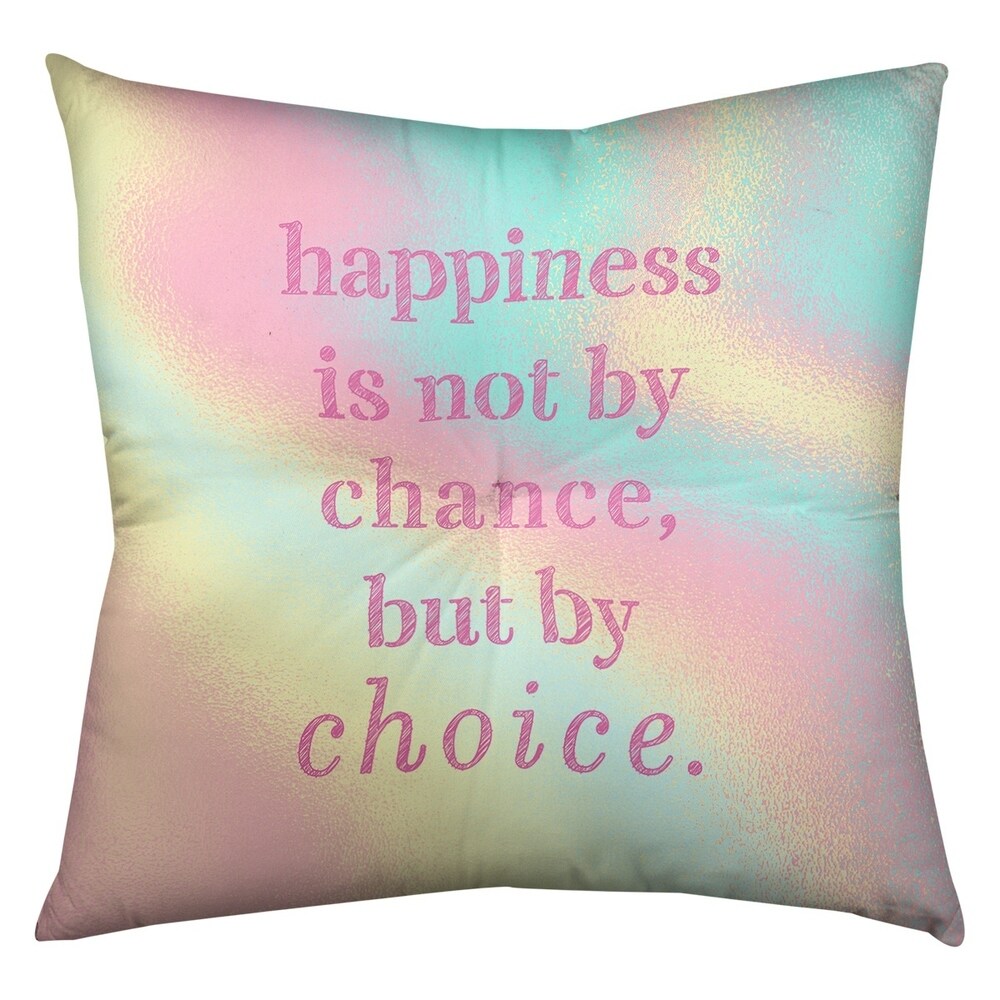 Quotes Multicolor Background Happiness Inspirational Quote Floor Pillow   Square Tufted