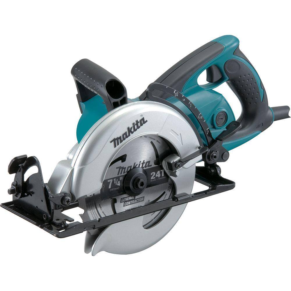 Makita 15 Amp 7-14 in. Corded Hypoid Circular Saw with 51.5 degree Bevel Capacity and 24T Carbide Blade 5477NB