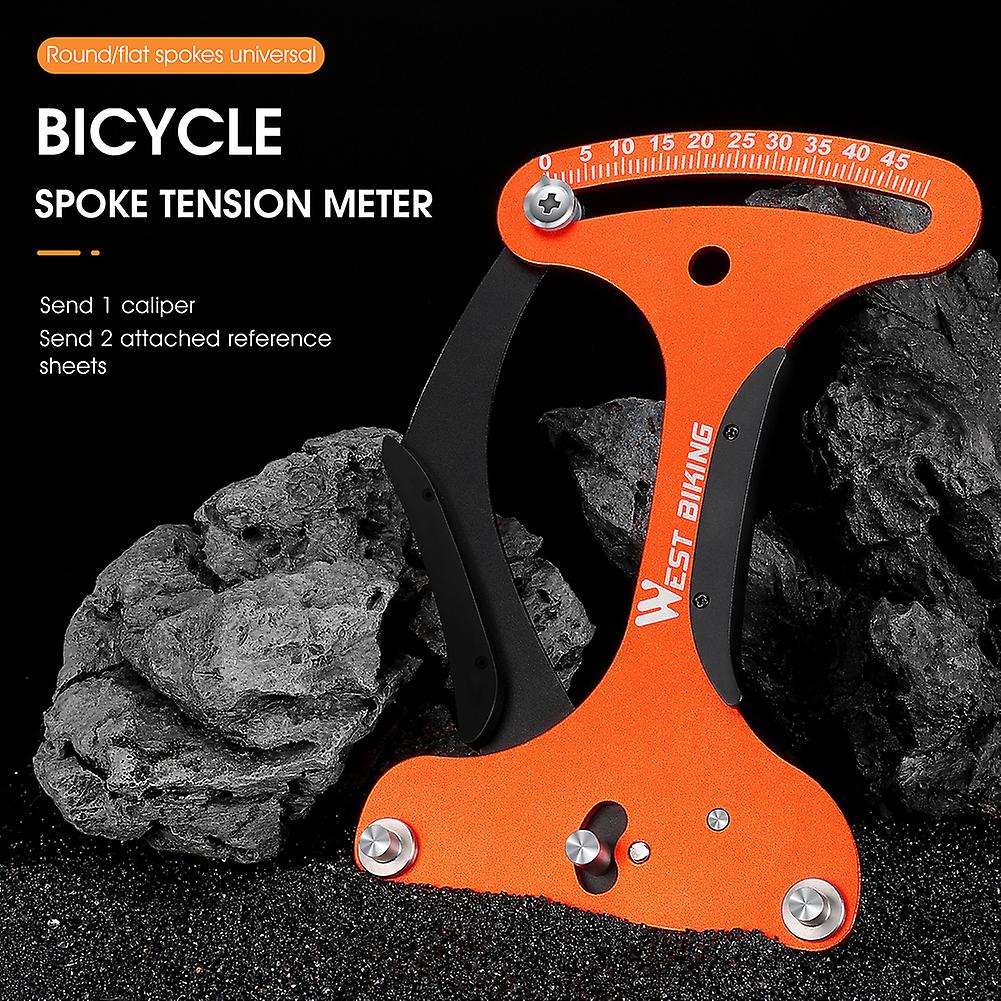 West Biking Bicycle Spoke Tension Meter Bicycle Tension Calibrator Tensiometer Aluminum Alloy Bicycle Wheel Repair Tool No.217397