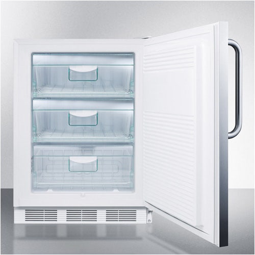 Summit Appliance VT65ML7CSS Built-In Under-Counter， Manual Defrost， -25 C Upright Freezer