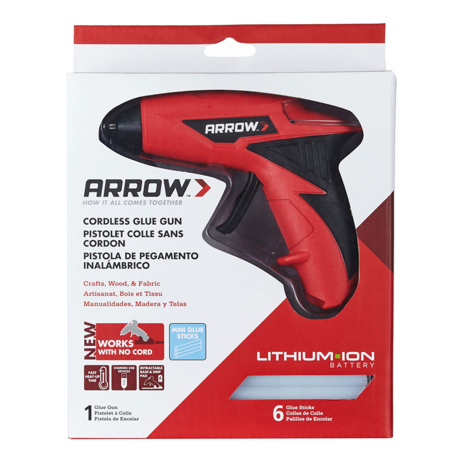 Arrow 6 W High Temperature Cordless Glue Gun