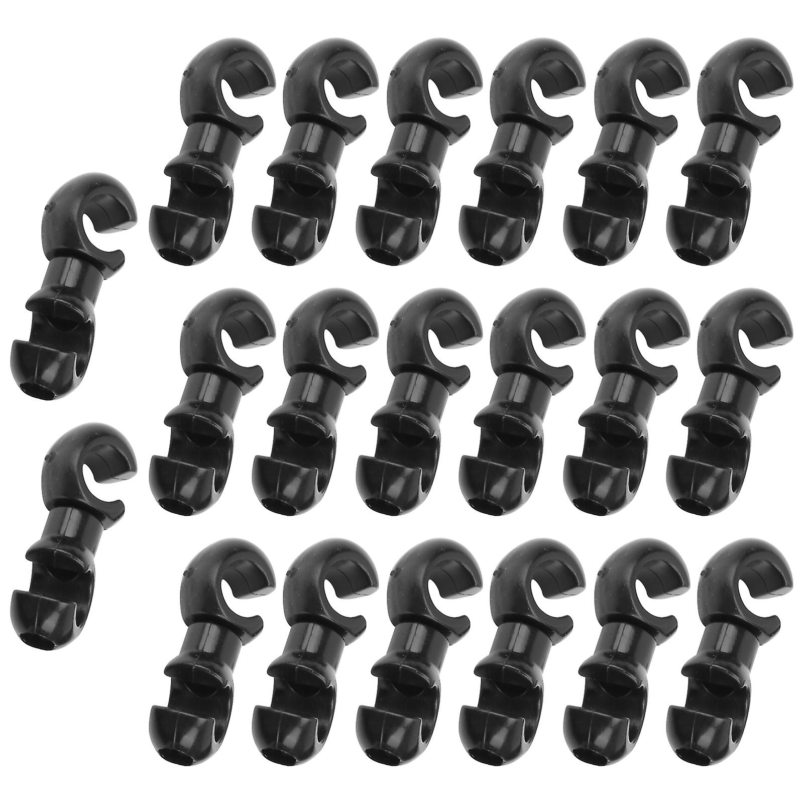 20pcs Brake Cable Clip Line Tubing Fixing Ring Black Shook Guide For Mtb Bicycle Bike