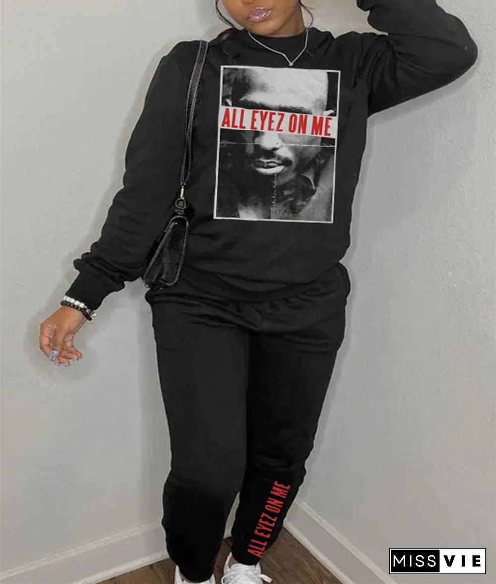 Hip Hop Street Loose Sweatshirt and Pants Sweatsuits