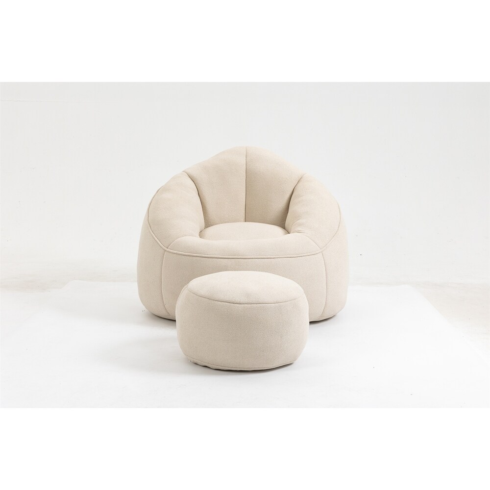 Bean Bag Sofa Chair With Footrest