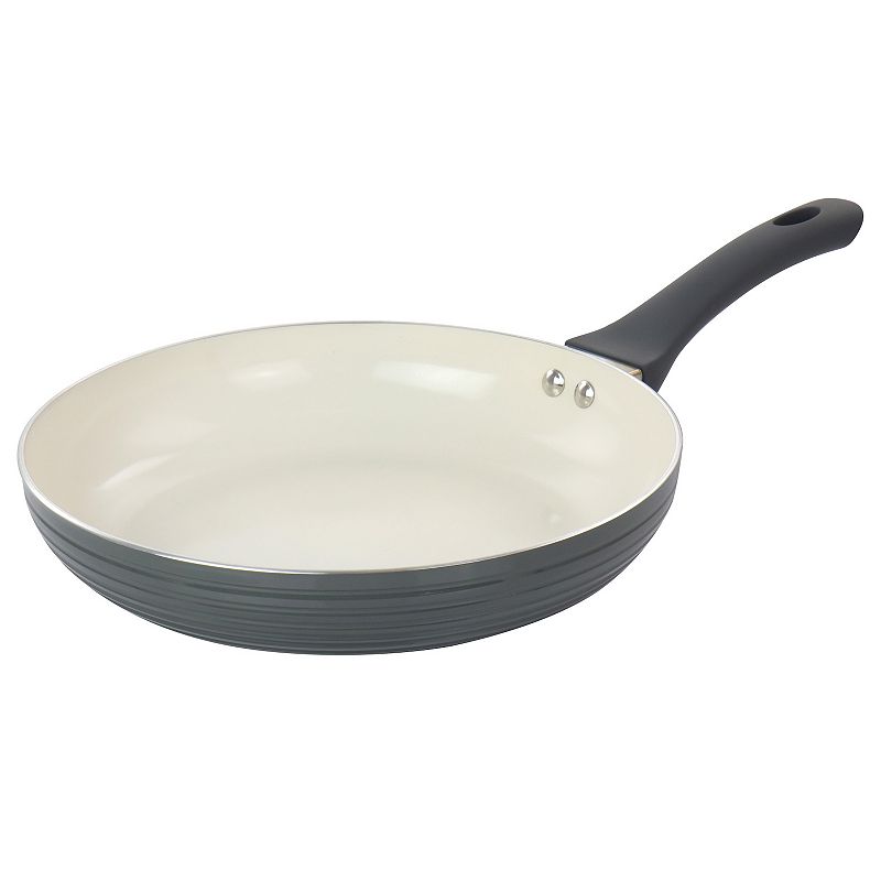 Oster Cocina Ridge Valley 10 Inch Aluminum Nonstick Frying Pan in Grey