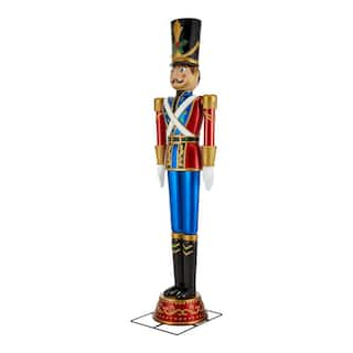 8 ft. Giant -Sized Animated LED Toy Soldier Holiday Yard Decoration 24SV24369