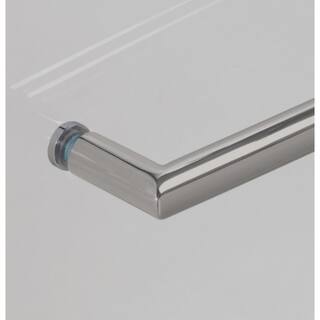 CRAFT + MAIN Cove 58 in. W x 55 in. H Sliding Frameless Tub Door in Brushed Nickel with Rain Glass CVST5855-RN-BN