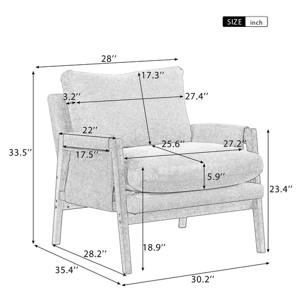 Leisure Chair with Solid Wood Armrest and Feet， Modern Velvet Accent Chair Armchair， for Living Room Bedroom Studio