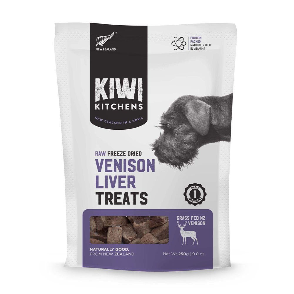 Kiwi Kitchens Freeze Dried Venison Liver Dog Treats 9oz;