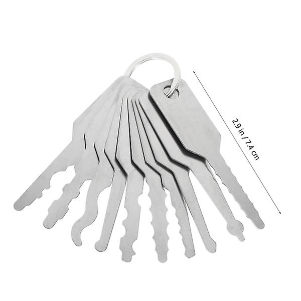 10pcs Key Tool Key Blank Keys Professional Key Blanks Stainless Steel Structures Keys