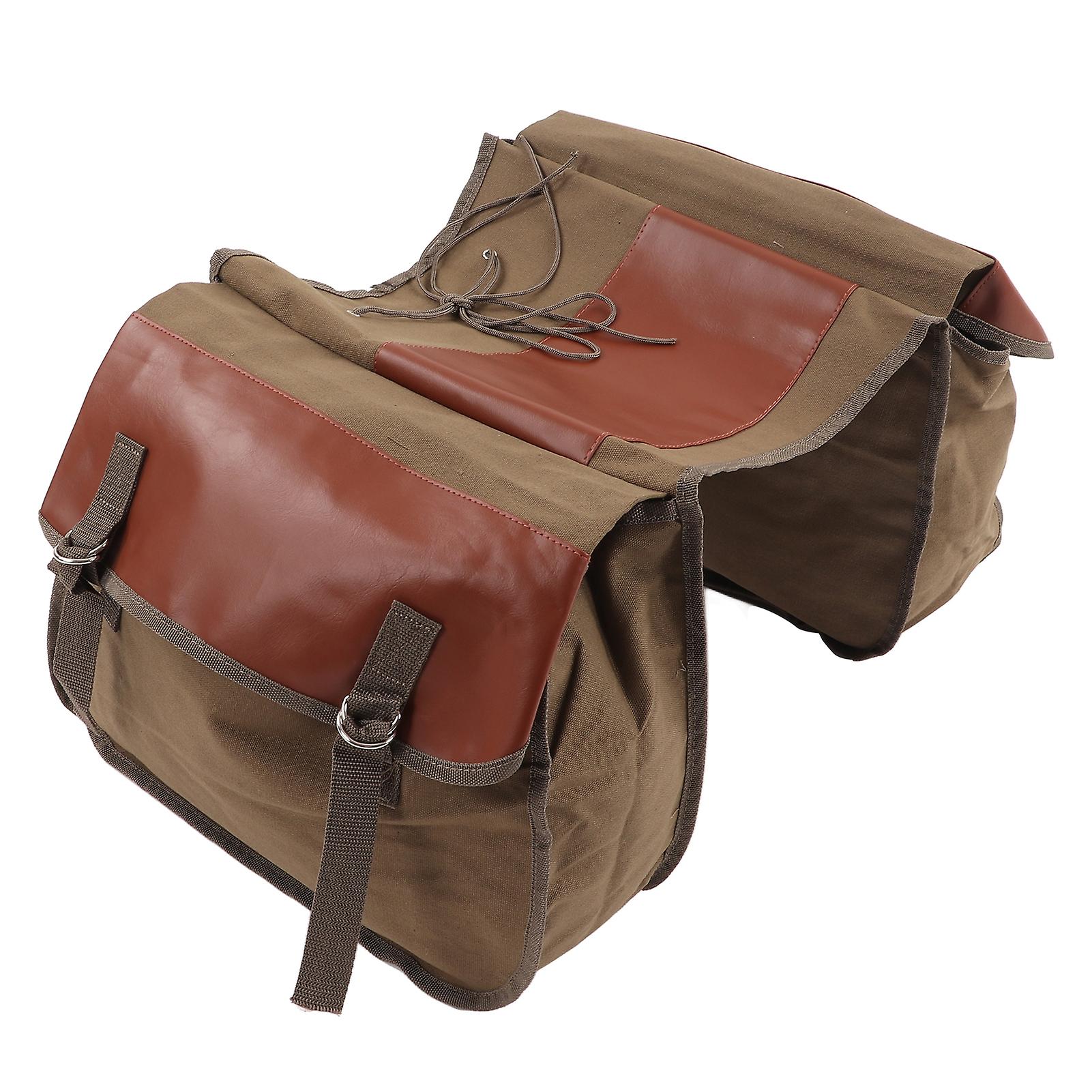 Portable Bicycle Rear Seat Trunk Bag Large Capacity Mountain Bike Tail Bag For Cyclingkhaki