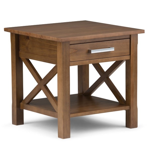 WYNDENHALL Waterloo SOLID WOOD 21 inch Wide Square Contemporary End Side Table - 21 inch Wide