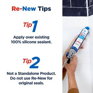 GE Renew 2.7 oz. White Kitchen and Bath Sealant 2768332