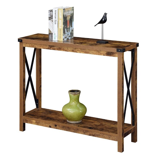 Durango Console Table With Shelf Barnwood black Breighton Home