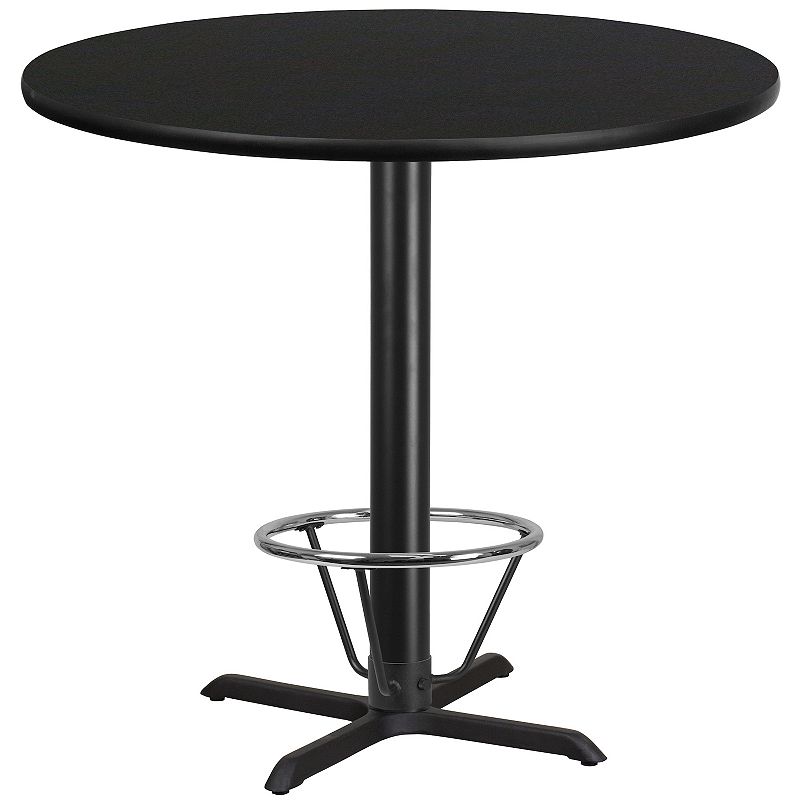 Flash Furniture 43-in. Round Laminate Top Footrest Ring Bar Table