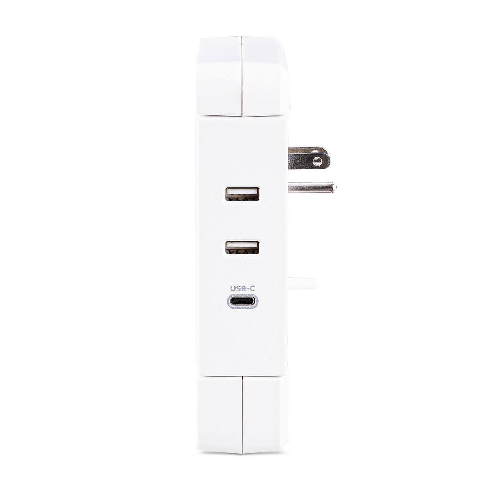 CyberPower 2 USB-A 1 USB-C 3-Outlet Wall Tap P3WSUC