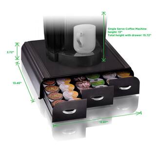 Mind Reader Anchor 36-Capacity Black K-Cup Storage Drawer TRY01-BLK