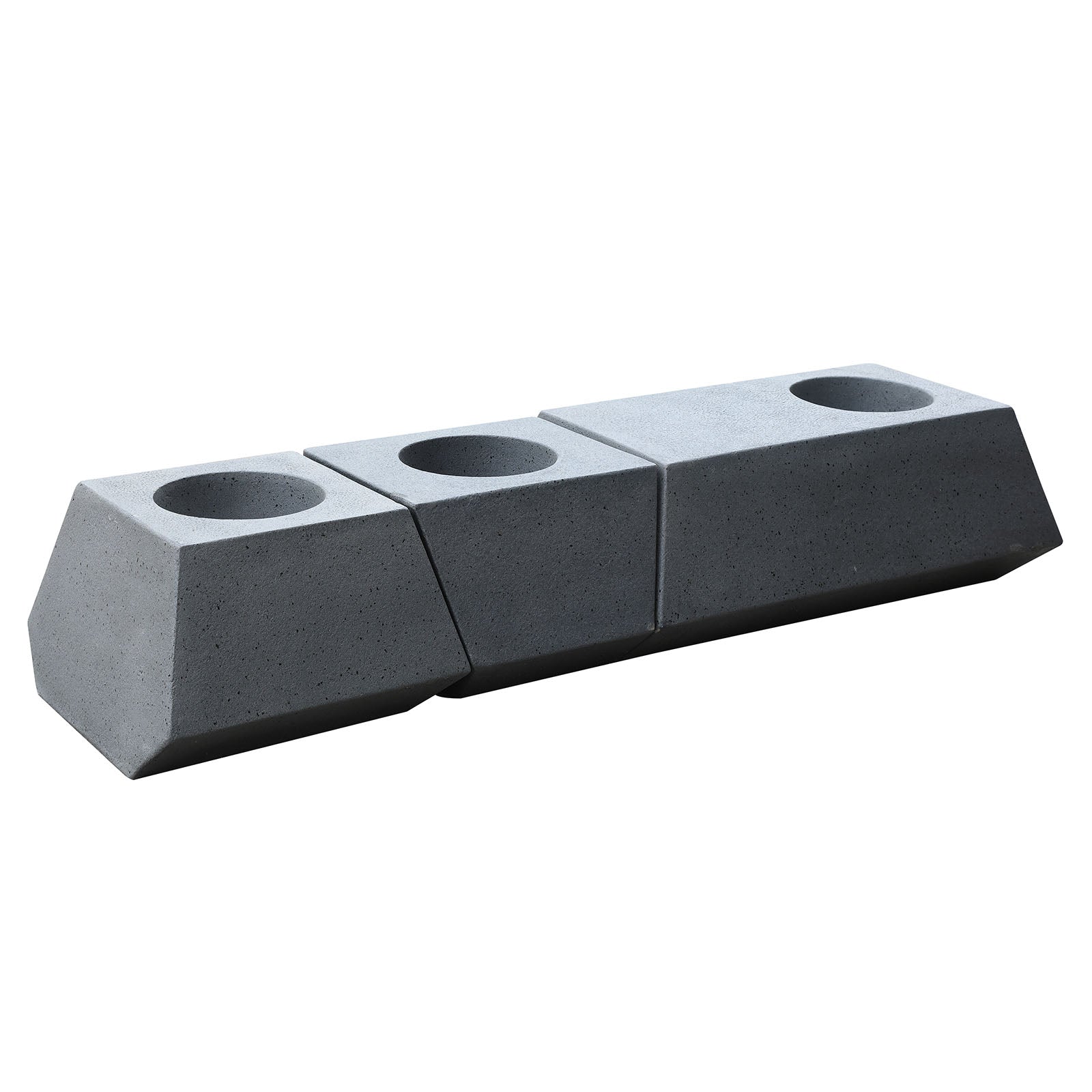 Set Of 3 Outdoor/Indoor Fiberglass Concrete Planter Box And Bench Xk-5040A+B+C