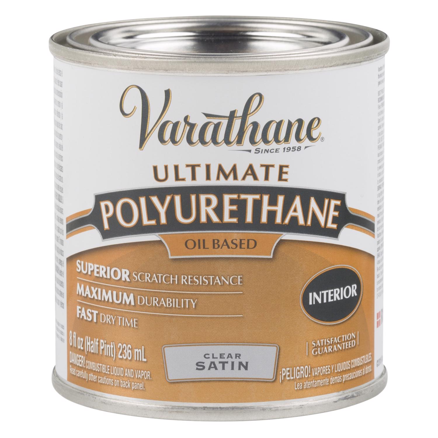 Varathane Ultimate Satin Clear Oil-Based Polyurethane 8 oz