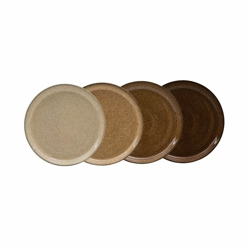 Denby CRFT-004B-4 Studio Craft Brown Medium Coupe Plate (Set of 4)