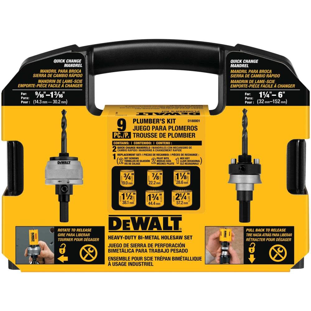 DW Heavy-Duty Hole Saw Sets (D180001) D180001 from DW