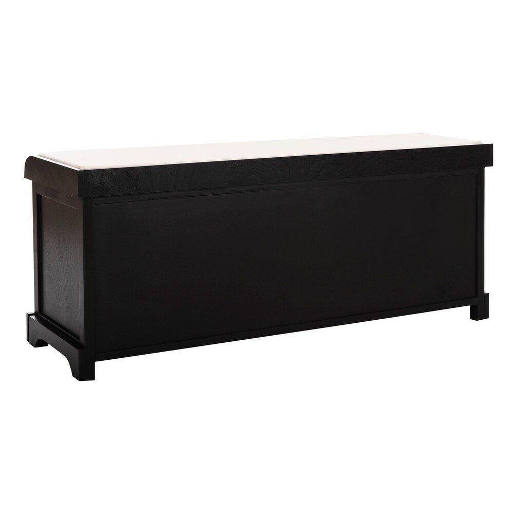 SAFAVIEH Lonan Black/ White Storage Bench   47\