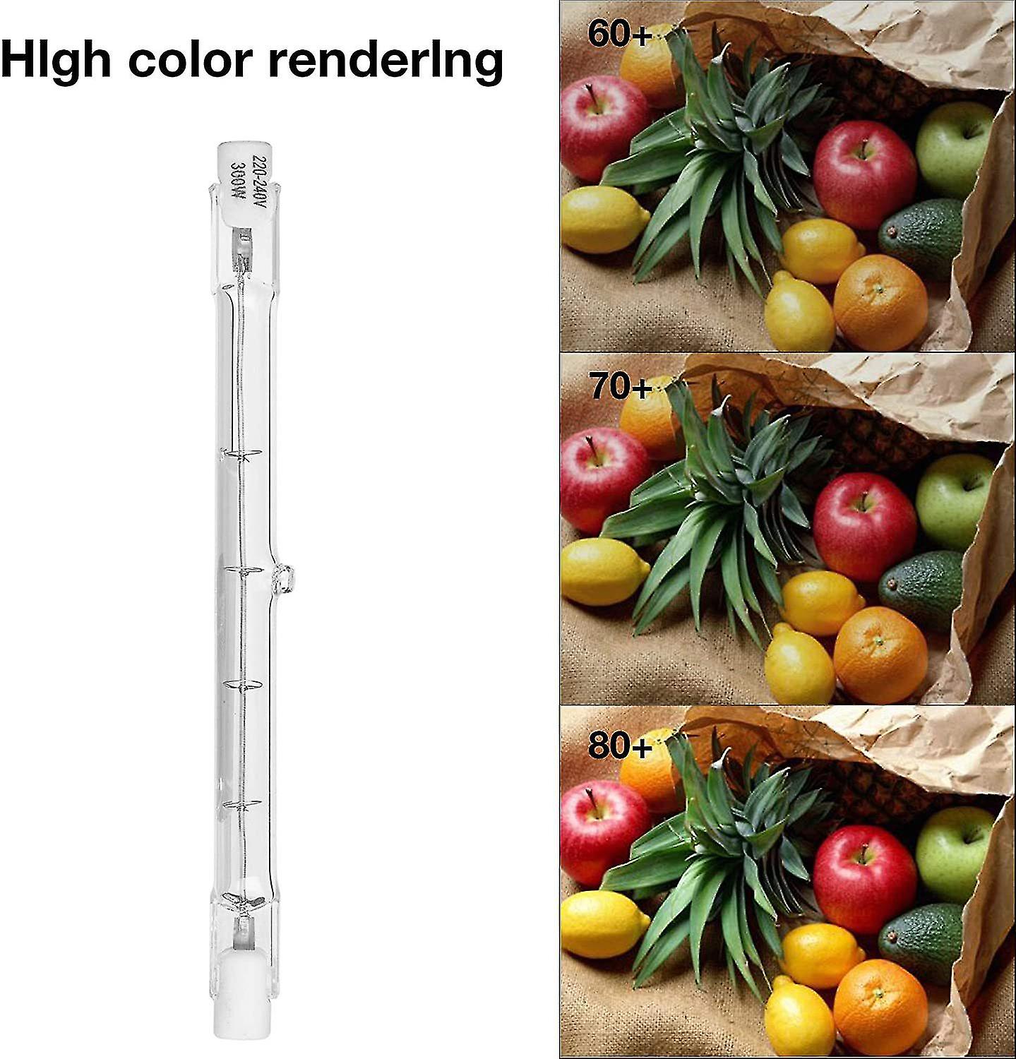 Dimmable R7s 118mm T3 300w Dimmable 4000lm (5 Pack) J Type Linear Double Ended Floodlight Bulb 360 Beam Angle 120v For Work， Security，