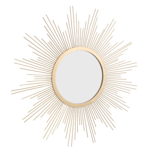 Metal Sunburst Wall Mirror Gold Stonebriar Collection