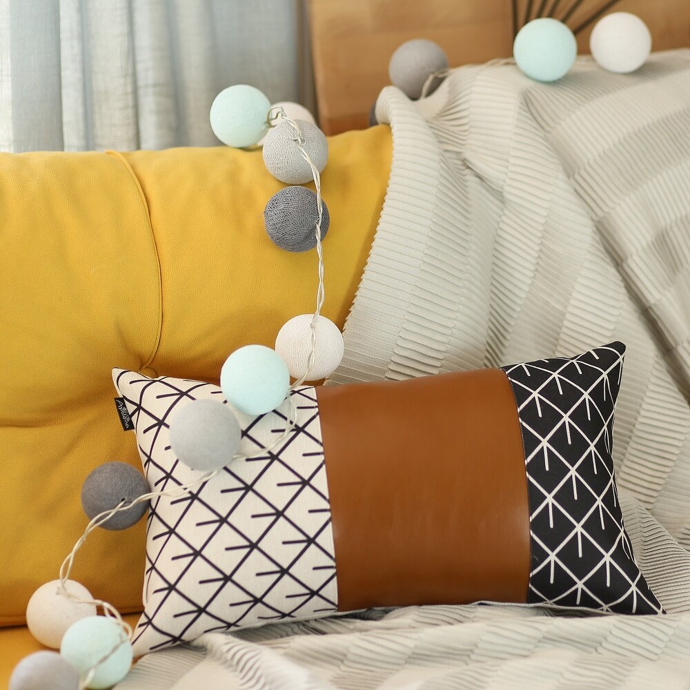 Decorative Faux Leather Pillowcase