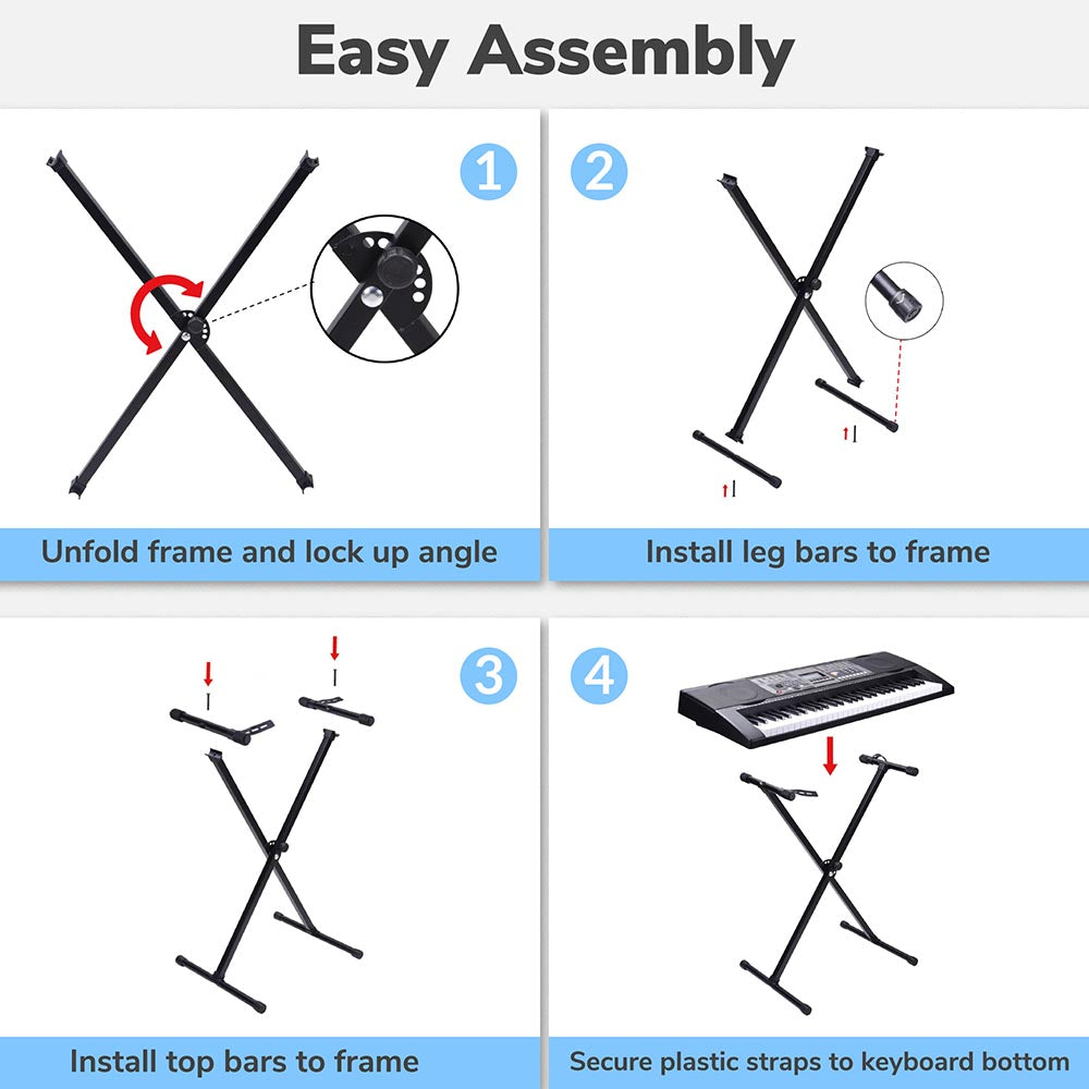 Yescom Musical Keyboard Stand Portable X-Style Adjustable