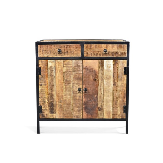 Industrial Sideboard Cabinet Reclaimed Wood amp Iron Natural Timbergirl