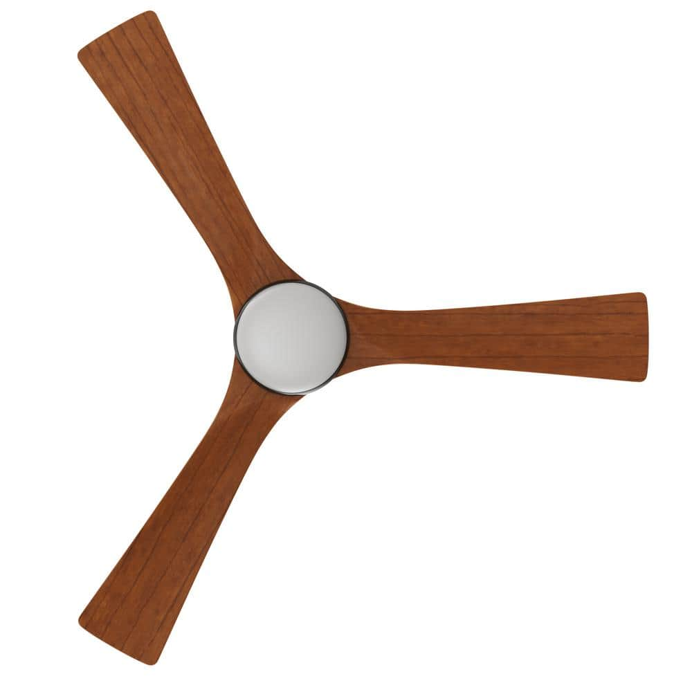 CARRO Antrim 52 in. Integrated LED IndoorOutdoor Black Smart Ceiling Fan with Light and Remote Works with AlexaGoogle Home HS523A2-L12-BM2-1-FM