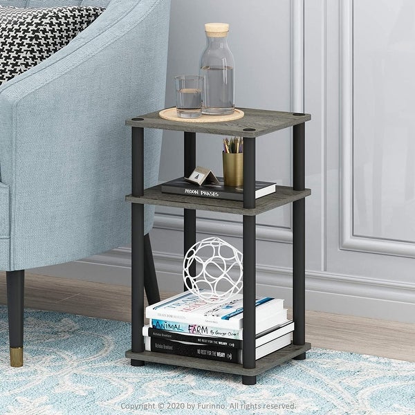 Furinno Bedside Table with Plastic Poles