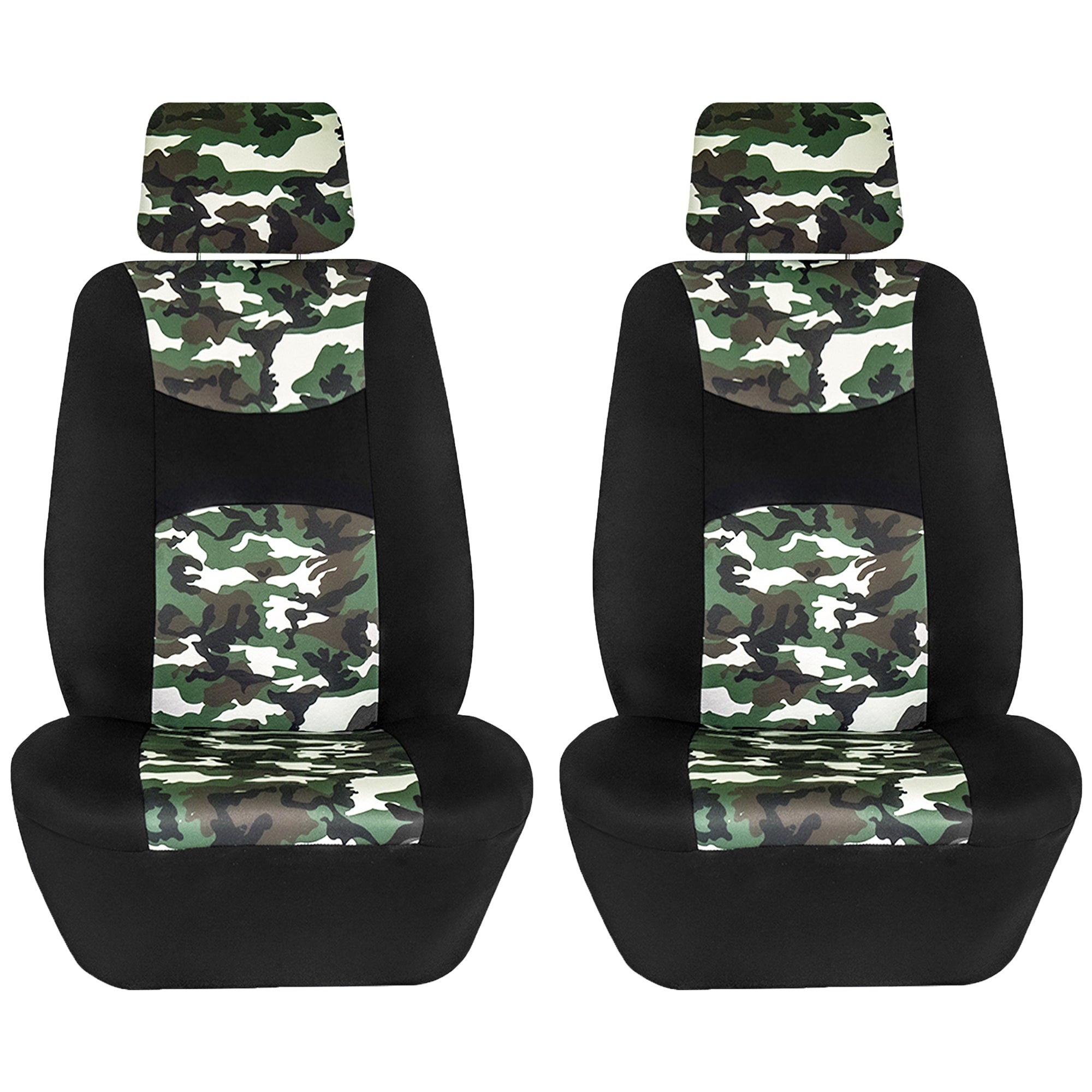 FH Group Buck59 Hunting Inspired Print Seat Covers Fit For Car Truck SUV Van–Full Set