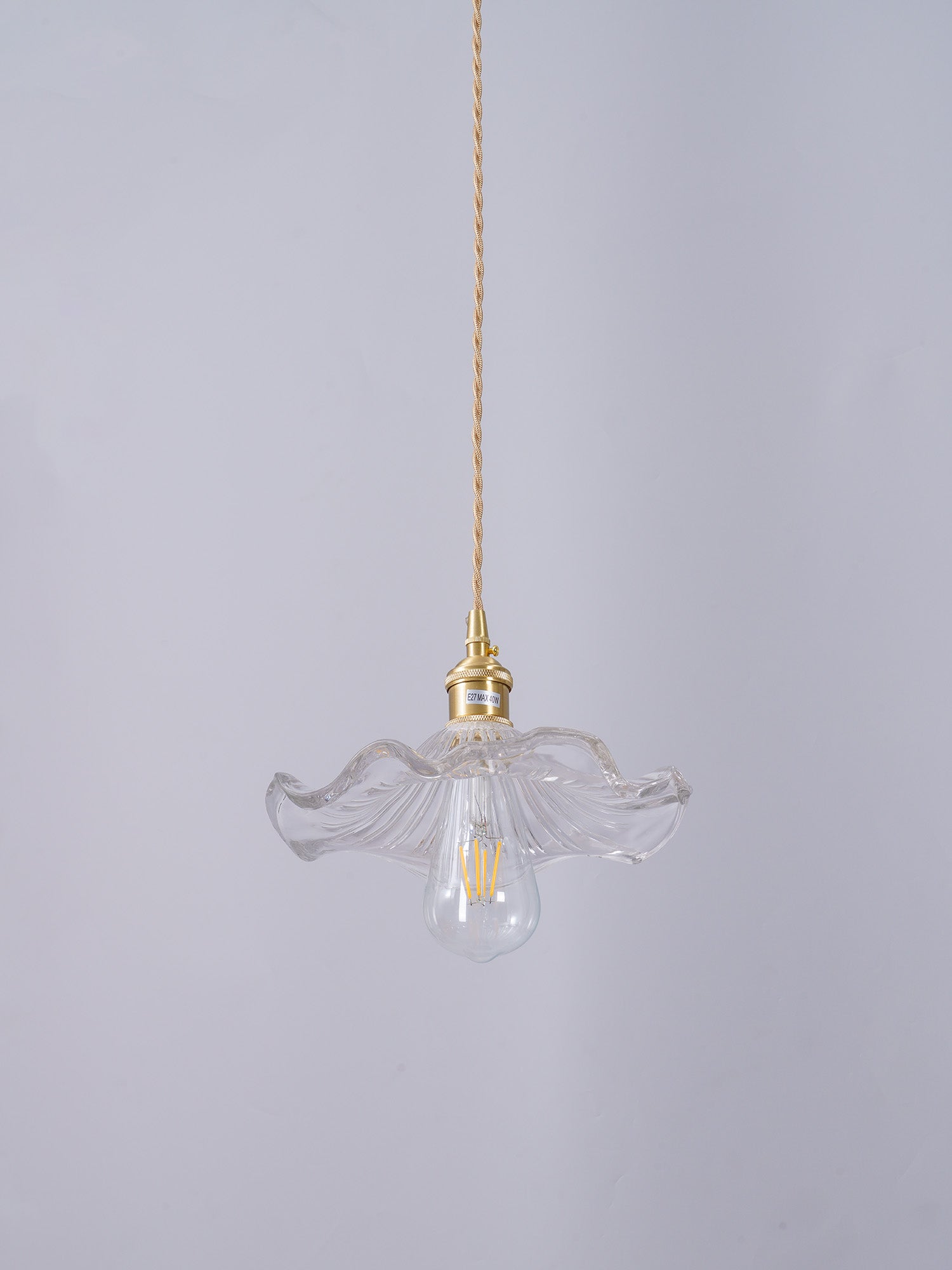 Glass Hibiscus Flower Pendant Light