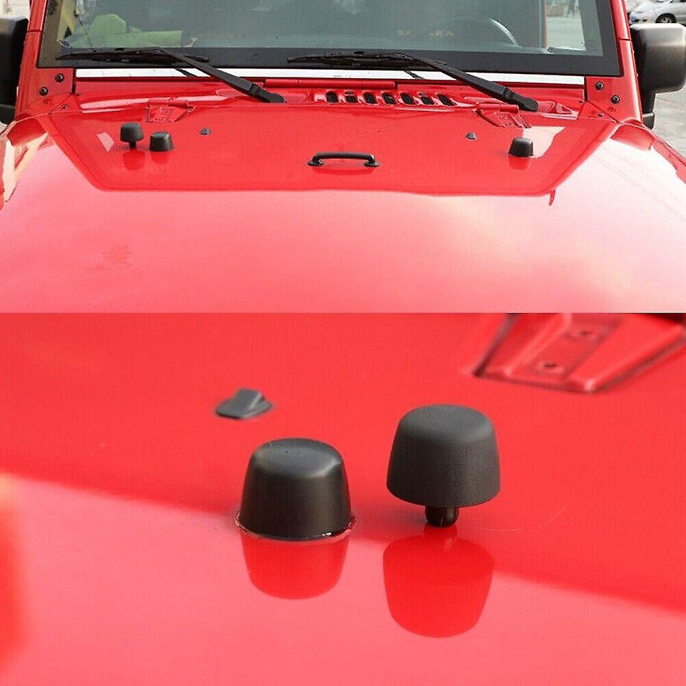 2pcs Black Rubber Bumper Cushion Hood Bump Stop For Jk 2007-2017 55395650ac 55395650ad