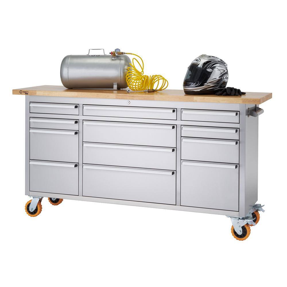 TRINITY PRO 6 ft. 12-Drawer Workbench with Storage TLSF-7209