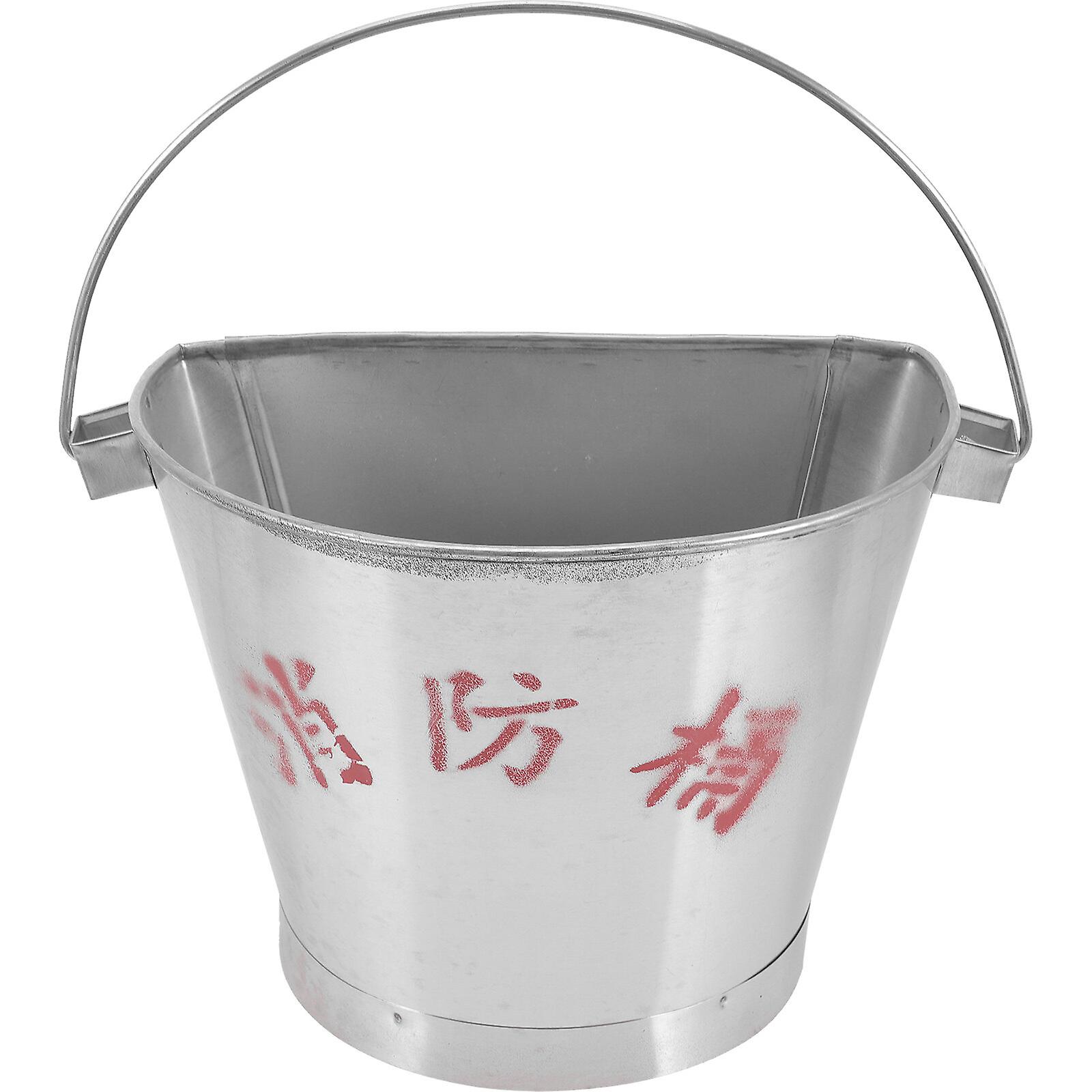 Stainless Steel Bucket Sand Bucket Galvanized Metal Bucket Practical Fire Fighting Bucket