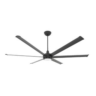 Big Ass Fans es6 84 in. Indoor Black Smart Ceiling Fan with LED Light Kit Chromatic Uplight Motion Detection and Voice Control MK-ES62-072306A786I20S2S80